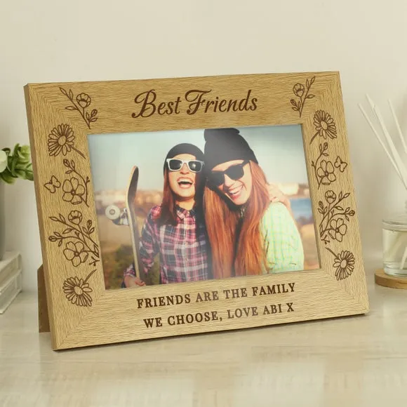 Wild Flowers Photo Frame - Natural, Oak Veneer alternate view