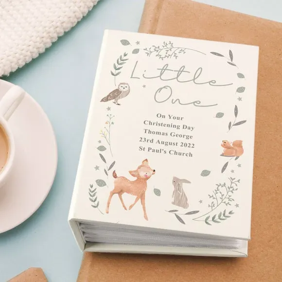 Woodland Animals Personalised Photo Album with Sleeves - White alternate view