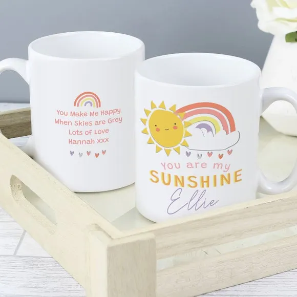 You Are My Sunshine Personalised Mug - White, Ceramic alternate view