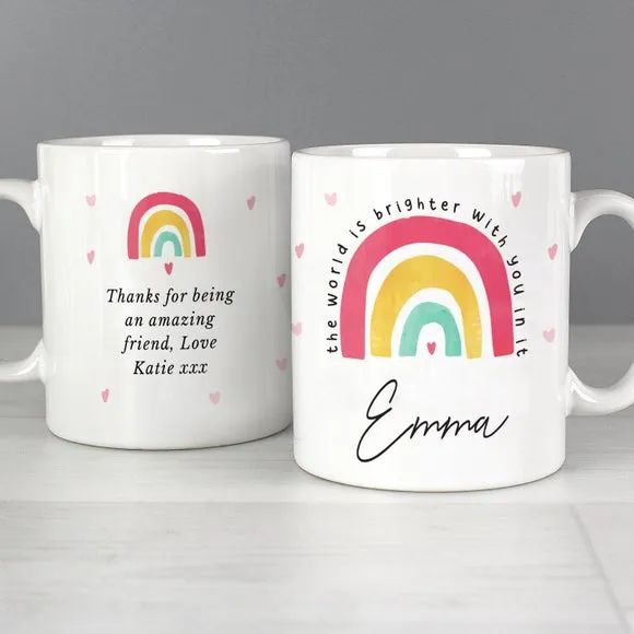 You Make The World Brighter Personalised Mug - White, Ceramic alternate view