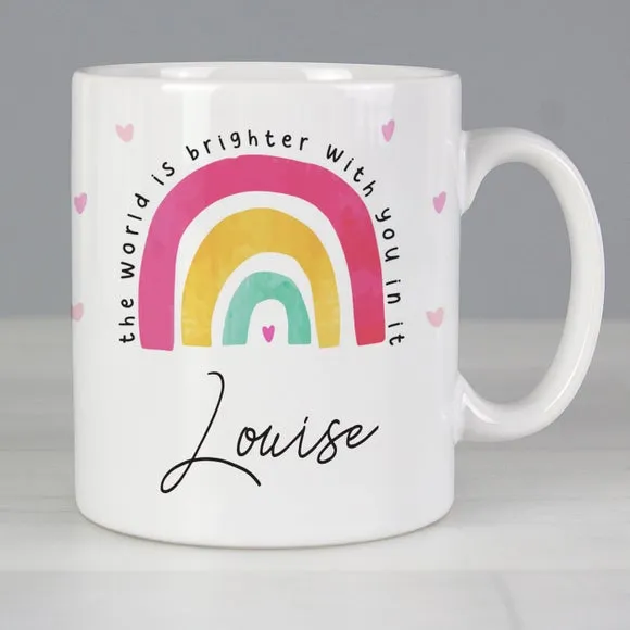 You Make The World Brighter Personalised Mug - White, Ceramic product