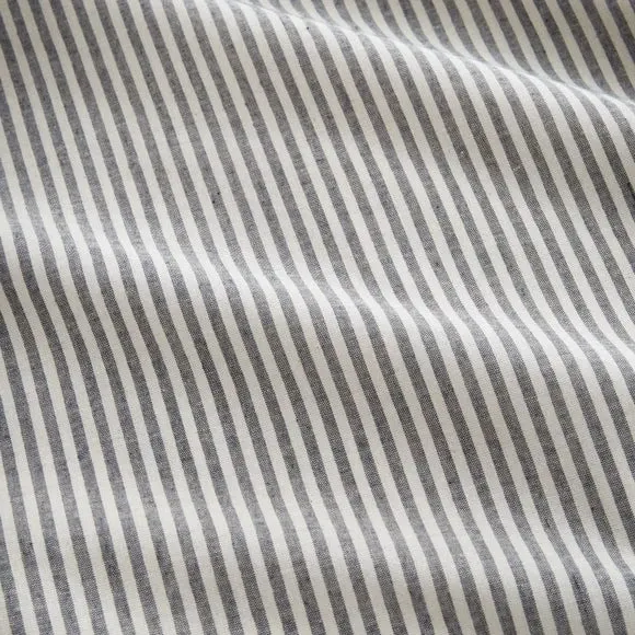 Narrow Woven Stripe Duvet Cover & Pillowcase Set - Blue, Cotton Rich alternate view