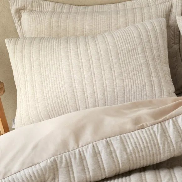Stripe Duvet Cover Set Reversible - Natural, Jersey alternate view