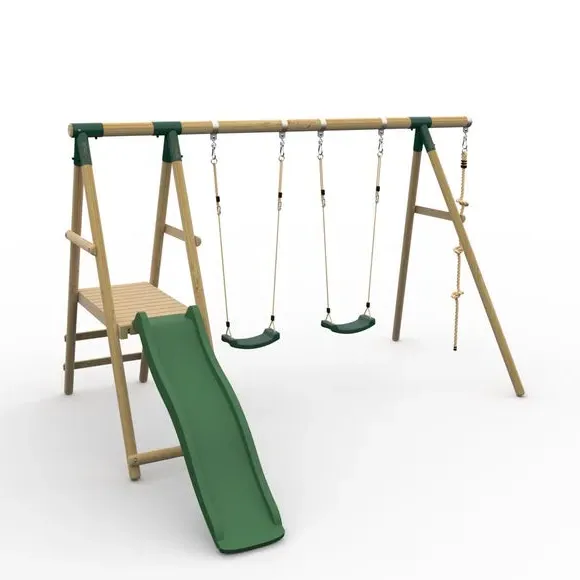 Giant Baboon Wooden Swing Set - Natural product