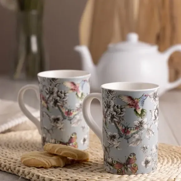 Price & Kensington Set of 2 Hummingbird Mugs - White alternate view