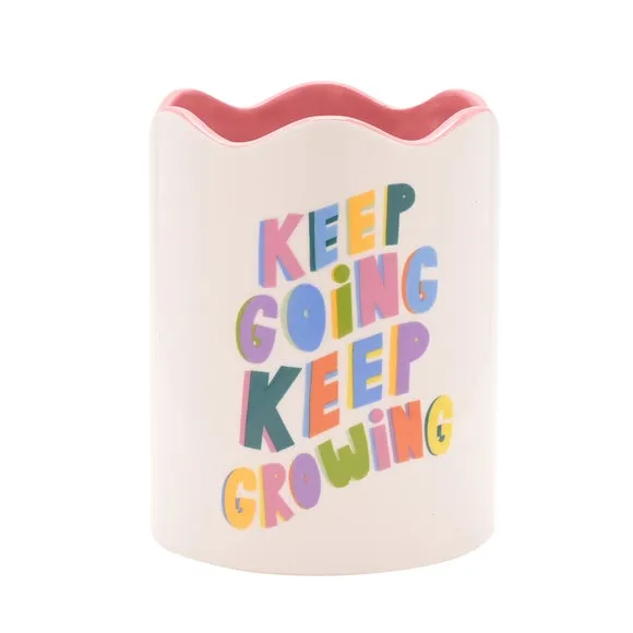 Keep Growing Plant Pot - White, Ceramic alternate view