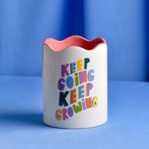 Keep Growing Plant Pot - White, Ceramic product