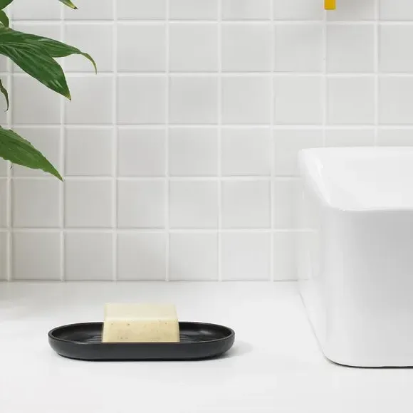 Bathroom Caddy & Soap Dish Set - Graphite alternate view