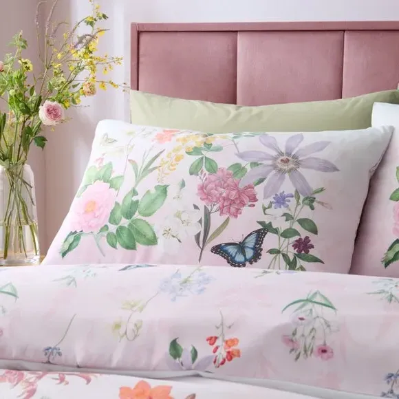 Catherine Lansfield Enchanted Butterfly Garden Duvet Cover Set - Pink alternate view