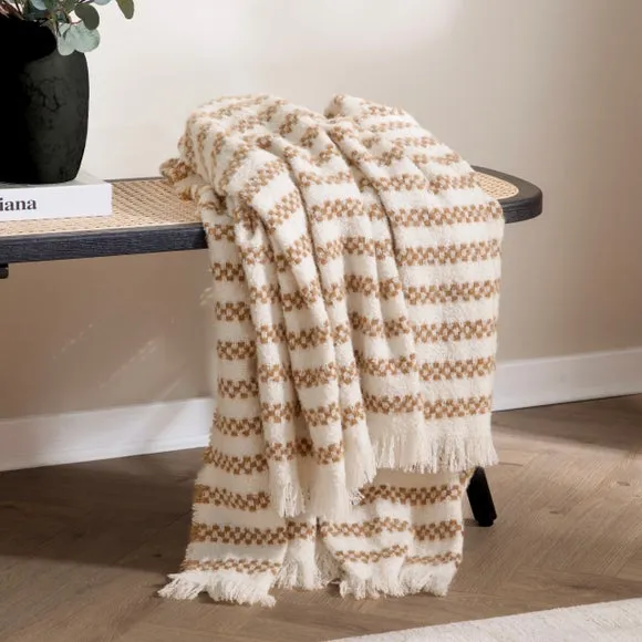 Clyne Throw Blanket - Brown