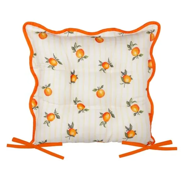 Fruits Oranges Set of 2 Seat Pads - Orange alternate view