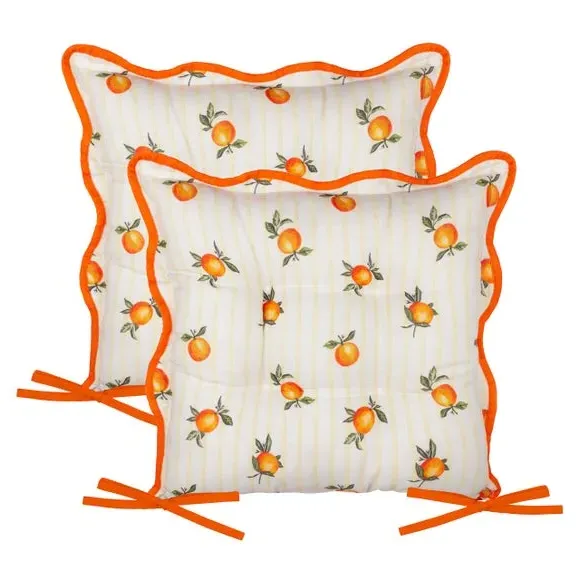 Fruits Oranges Set of 2 Seat Pads - Orange product