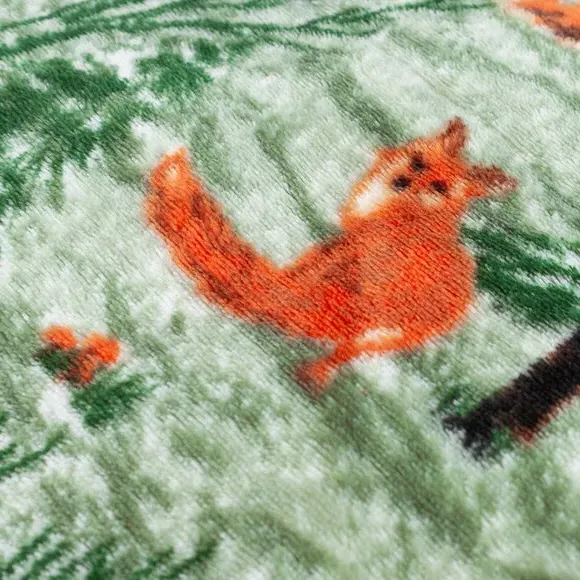 Lodge Wood Sherpa Throw Blanket - Green alternate view