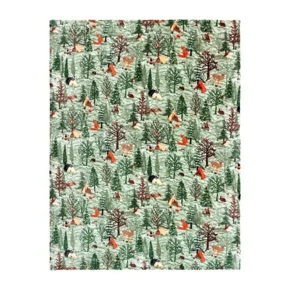 Lodge Wood Sherpa Throw Blanket - Green product