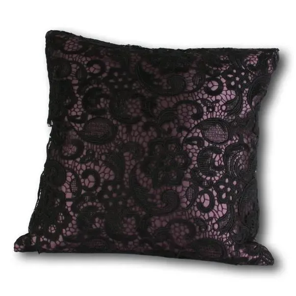 Macrame Square Cushion - Purple, Polyester product