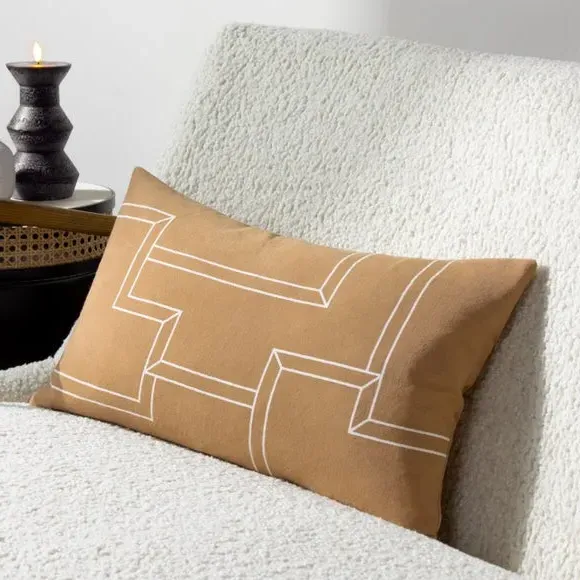 Marzena Rectangle Cushion - Natural, Cotton product