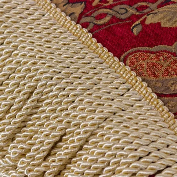 Throw Blanket with Fringe - Burgundy, Polyester alternate view