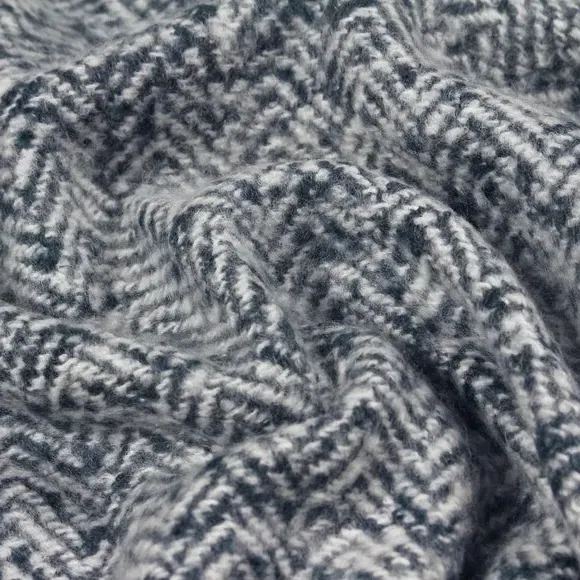 Weaver Throw Blanket with Tassels - Navy Blue, Acrylic alternate view