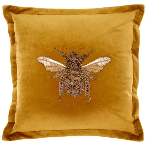 Voyage Maison Layla Bee Square Cushion Cover - Mustard alternate view