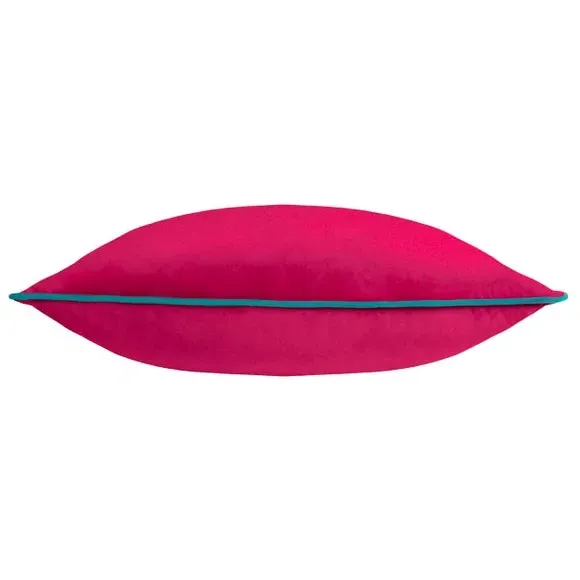 Paoletti Meridian Square Cushion Cover - Raspberry, Polyester by Dunelm, image 3