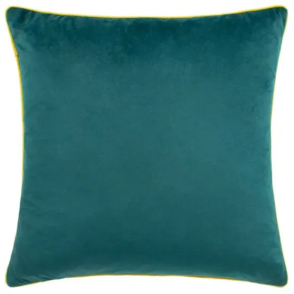 Paoletti Meridian Square Cushion Cover - Panama Teal, Polyester by Dunelm, image 3