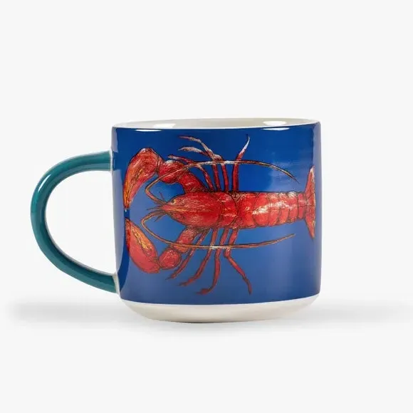 Rockfish Lobster Mug - Blue, Recycled Fine China alternate view