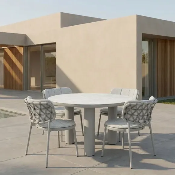 Koko 4-Seater Garden Dining Set - Light Wood product
