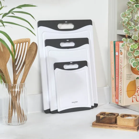 3 Piece Chopping Board Set - White, Plastic product