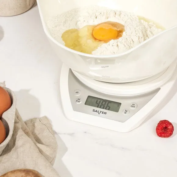 Aquatronic Kitchen Scale with Bowl - White alternate view