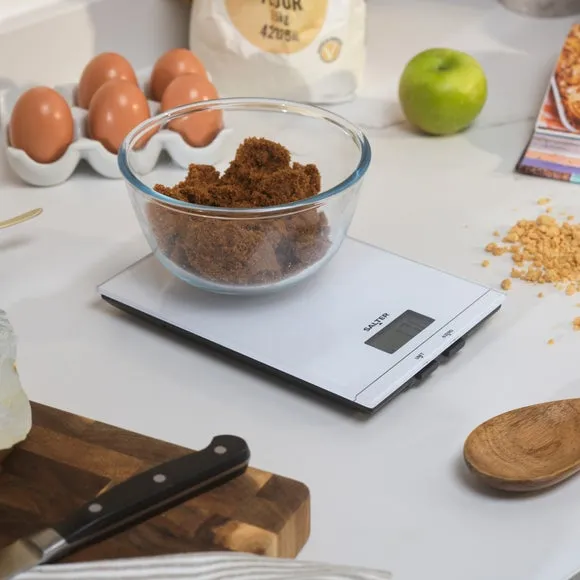 Digital Kitchen Scale - White, Glass alternate view