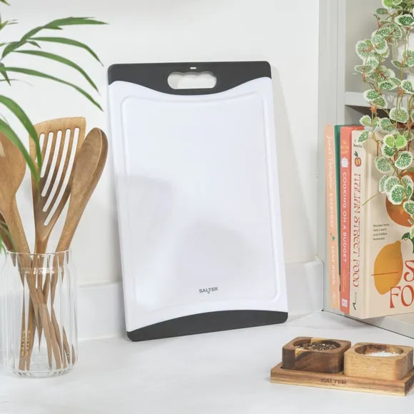 Large Double-Sided Chopping Board - White, Plastic alternate view