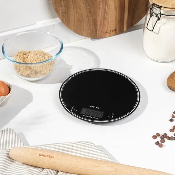 Round Glass Electronic Kitchen Scale - Black product