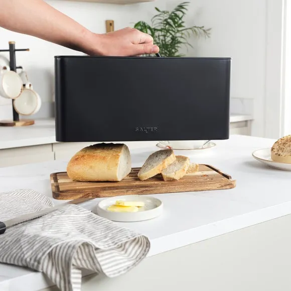 Toronto Bread Bin with Board - Black alternate view