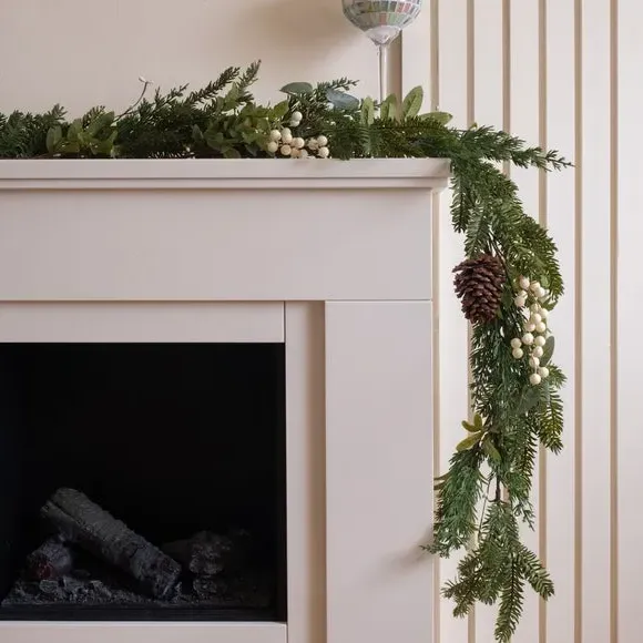 Artificial Christmas Garland - Green, Mixed Foliage alternate view