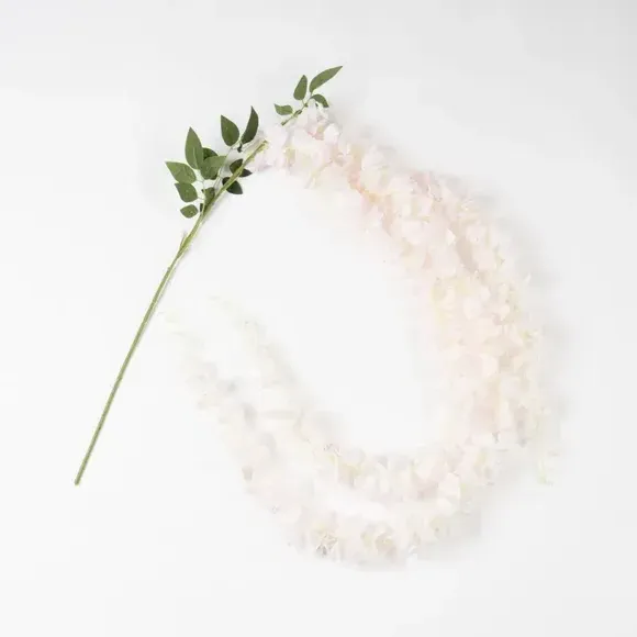 Artificial Wisteria Drop Garland - Pink by Dunelm, image 3