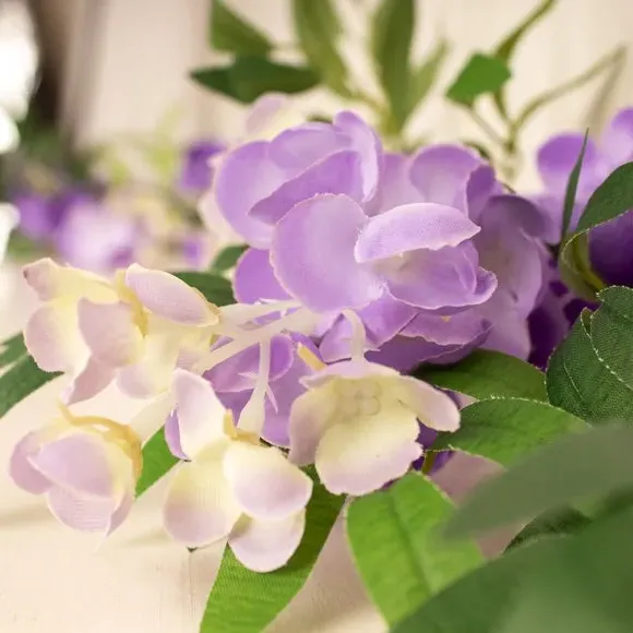 Artificial Wisteria Garland - Purple alternate view