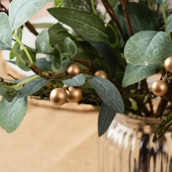 Eucalyptus Bouquet with Vase - Green, Glass alternate view