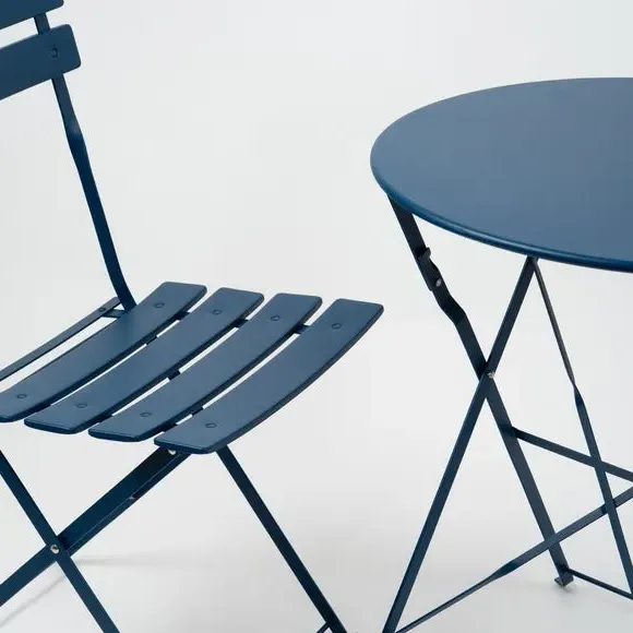 Garden Metal Bistro Set - Blue alternate view