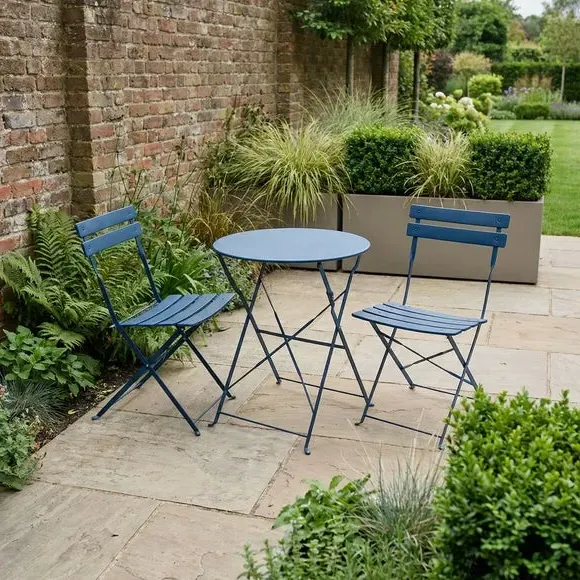 Garden Metal Bistro Set - Blue product
