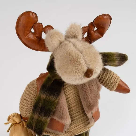 Reindeer Ornament Decoration - Brown, Plush alternate view