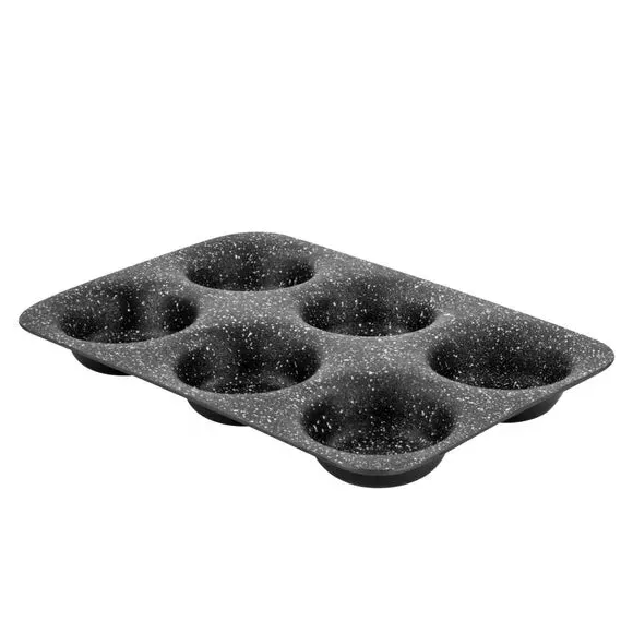Neverstick+ 6-Cup Cupcake Tray - Black, Aluminium product