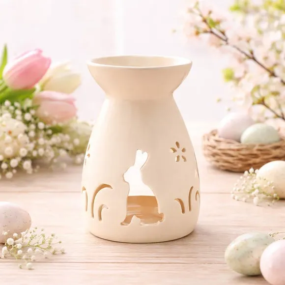 Eggstraordinary Gift Co. Bunny Oil Burner - Cream, Ceramic product