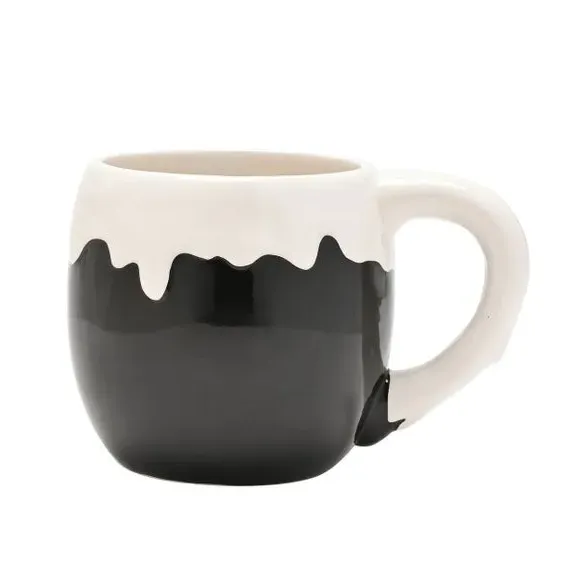 Hocus Pocus Ceramic Skull Mug - Black, White alternate view