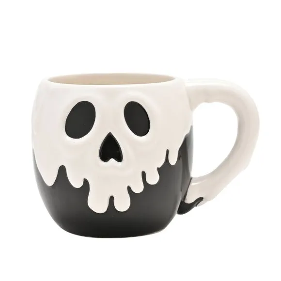 Hocus Pocus Ceramic Skull Mug - Black, White product