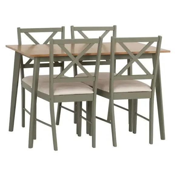 Balfour Extendable Dining Table with 4 Chairs - White alternate view