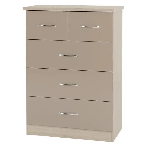 5 Drawer Chest - Natural, Oak Veneer alternate view