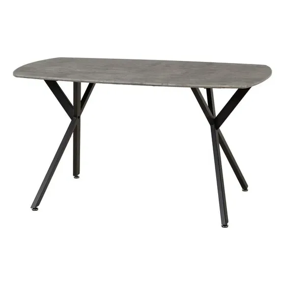 Athens 4-Seater Rectangular Dining Table & 4 Avery Chairs - Grey alternate view