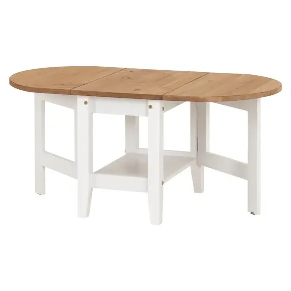 Drop Leaf Coffee Table - White, Wood alternate view