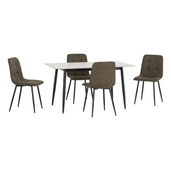 Fenton Extendable 4-Seater Dining Table Set - Olive alternate view