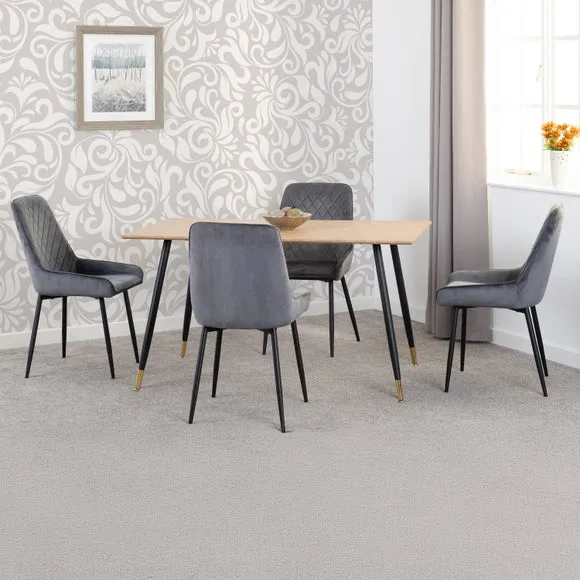 Hamilton & Avery 4-Seater Dining Table and Chair Set - Grey product